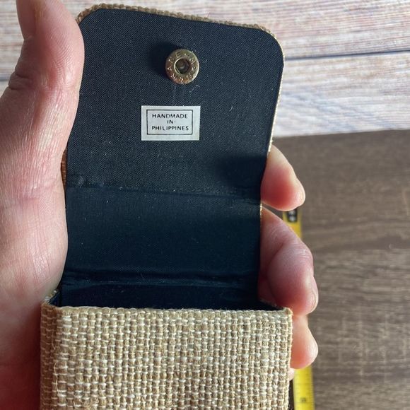 Womens Handmade Philippines Burlap Cosmetic Bag, Eye Glass Case, Box - Picture 6 of 11